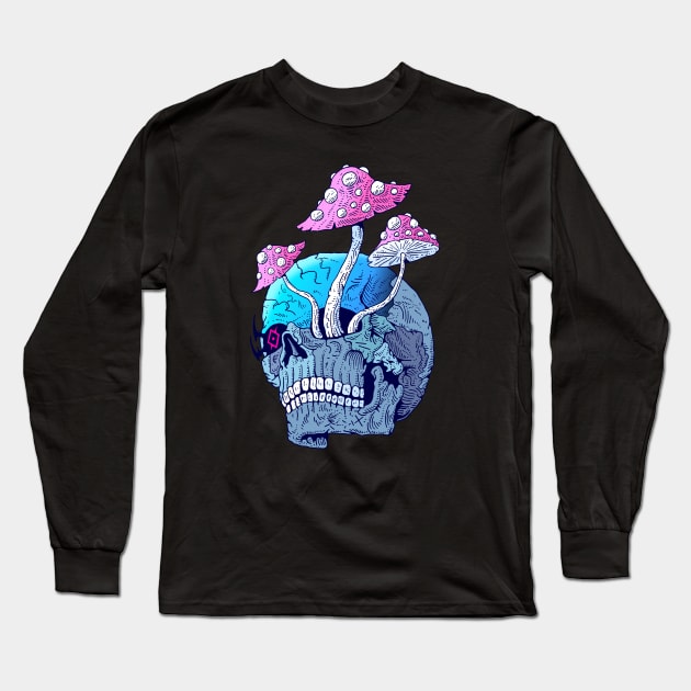 SKELLY DOODLE Long Sleeve T-Shirt by DOODLESKELLY